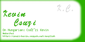 kevin csuzi business card